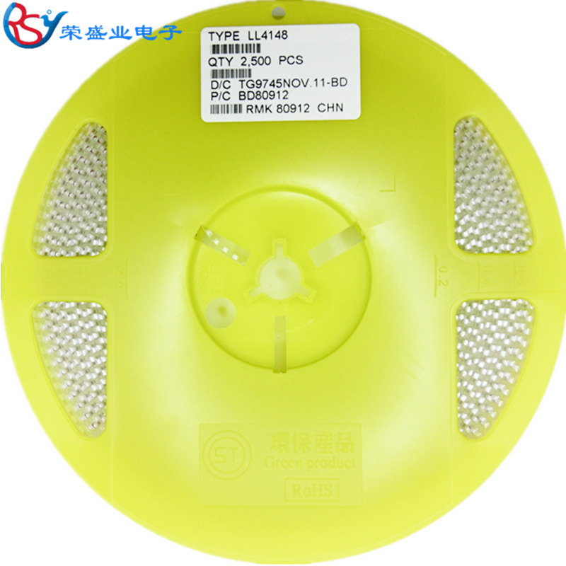 贴片二极管 ST先科 LL4148 1N4148 LL34圆柱1206玻璃封装 0.5W