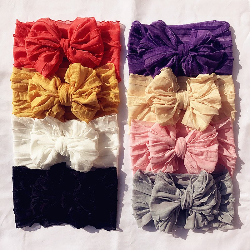 Kid'S Retro Solid Color Bow Knot Cloth Hair Band display picture 7