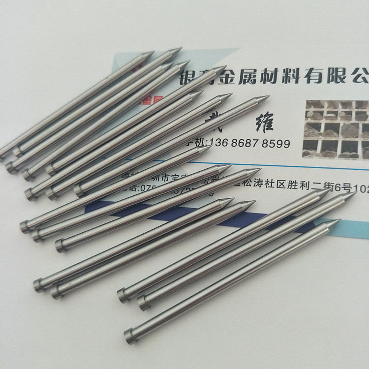 不锈钢探针顶针加工 测试针缩尖打侧孔 不锈钢管棒磨尖钢针线调直