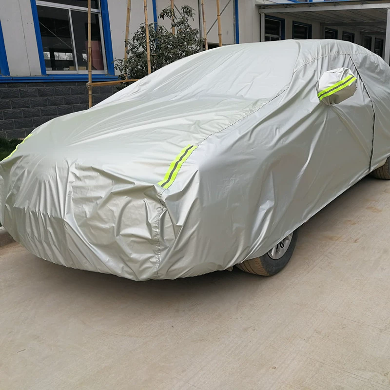 Прямые поставки с фабрики 190T защита от солнца, пылезащита, защита от ультрафиолета, тканевый чехол с серебряным покрытием, автомобильный чехол, готовая поставка от производителя оптом