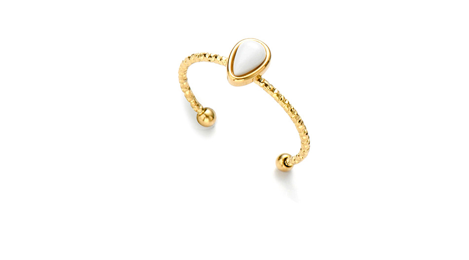 Festival Occasion 304 Stainless Steel Material PVD Coated 18K Gold Real Gold Plated Water Droplets 304 Stainless Steel Fashion Waterproof Non Tarnish