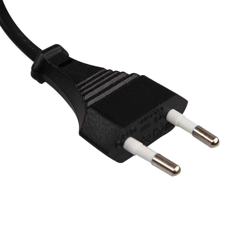 欧规两芯圆插头，韩国插头，欧规电源插头 2.5A欧规插头 两极欧规