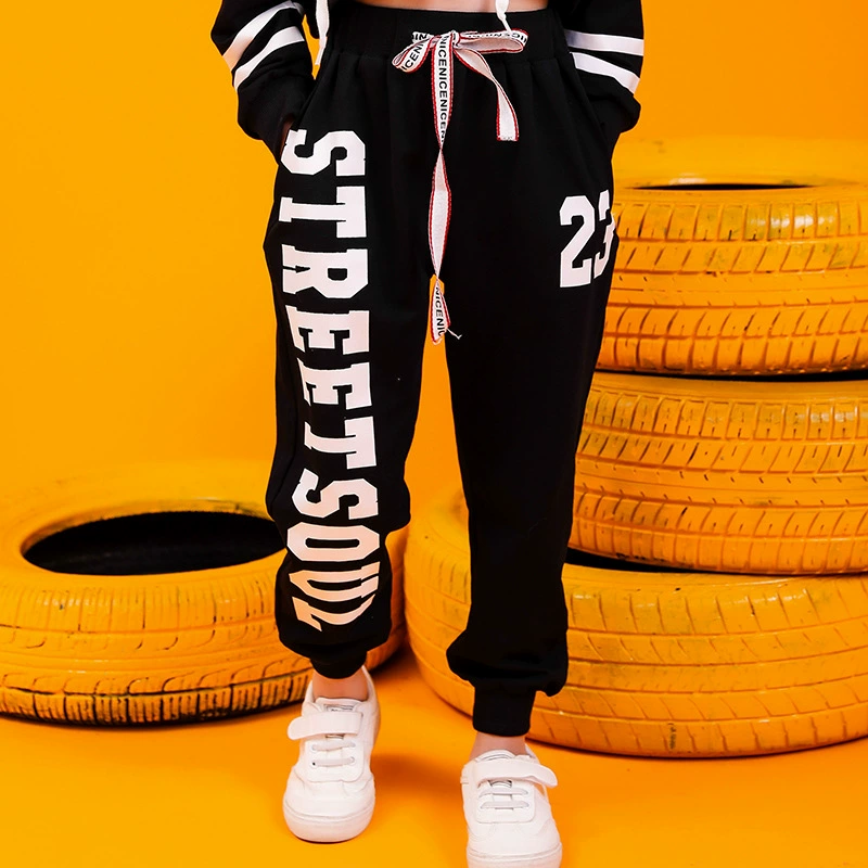 Детская уличная одежда для танцевGirls handsome jazz dance performance clothing girls hiphop hip-hop loose performance clothing trendy