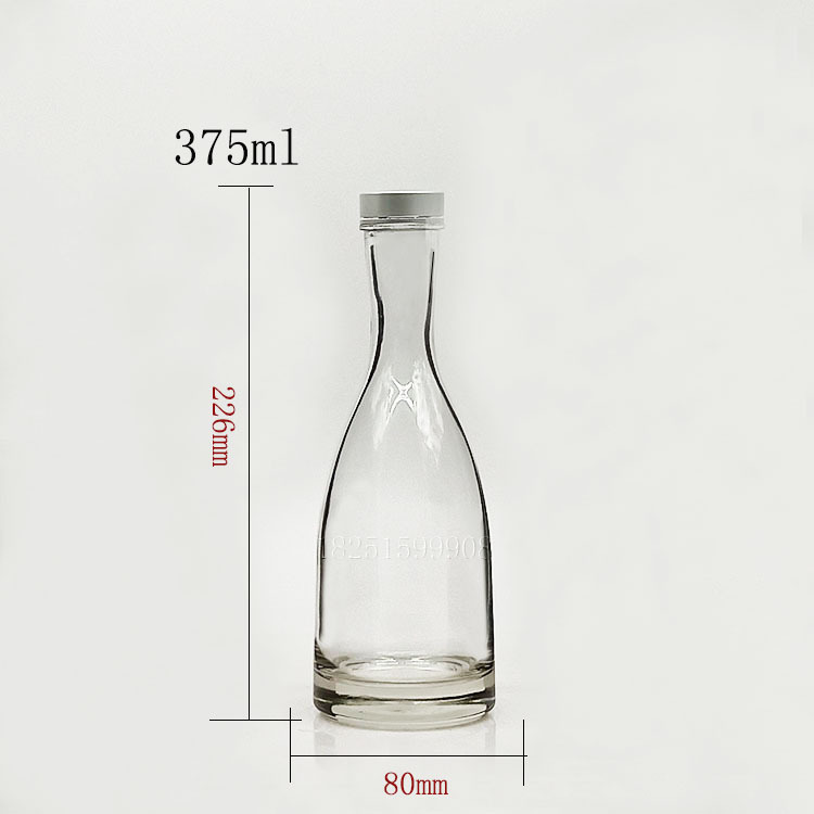 375ml果酒瓶饮料瓶果汁瓶桃花酒瓶女士酒瓶宽口丝口玻璃瓶子空瓶