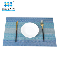 Factory Direct Sale 30*45cm PVC Dinner Mat Insulation Washable Home Specialty Western Dinner Mat Gradient Encrypted Cup Table Mat