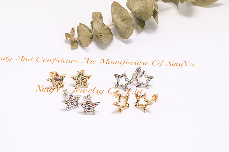 Fashion Hollow Star Earrings Wholesale display picture 5