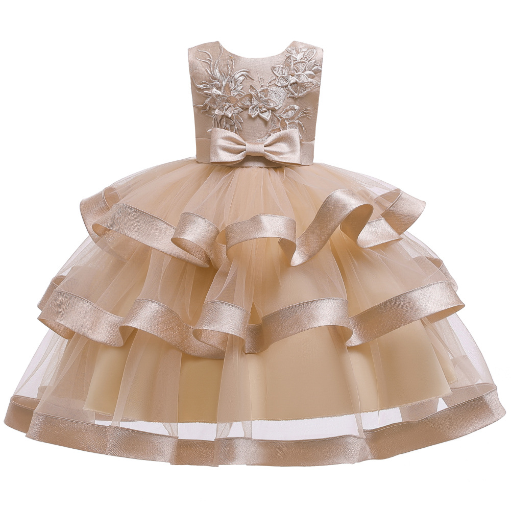 AliExpress vestido de princesa de niña caliente vestido de niña de flores para niños pequeños y medianos falda de malla pettiskirt de pastel de niña europea y americana
