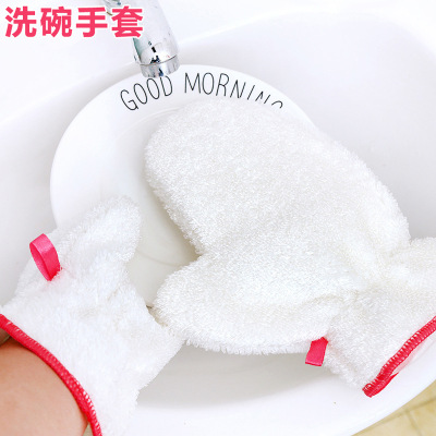 the republic of korea Bamboo fiber waterproof Dishwasher glove glove kitchen Dishwasher Artifact Brush the bowl Housework Dishwasher glove