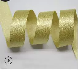 戈登 Webbing High-density Polyester Handmade Bow DIY Webbing Gift Flower Packaging Auxiliary Material Gold Weft Belt