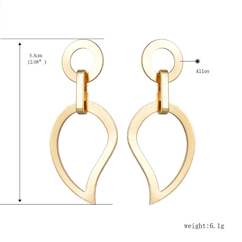 30g Weight No Inlaid Inlay Material Creative Leaf-shaped Hollow Pendant Earrings
