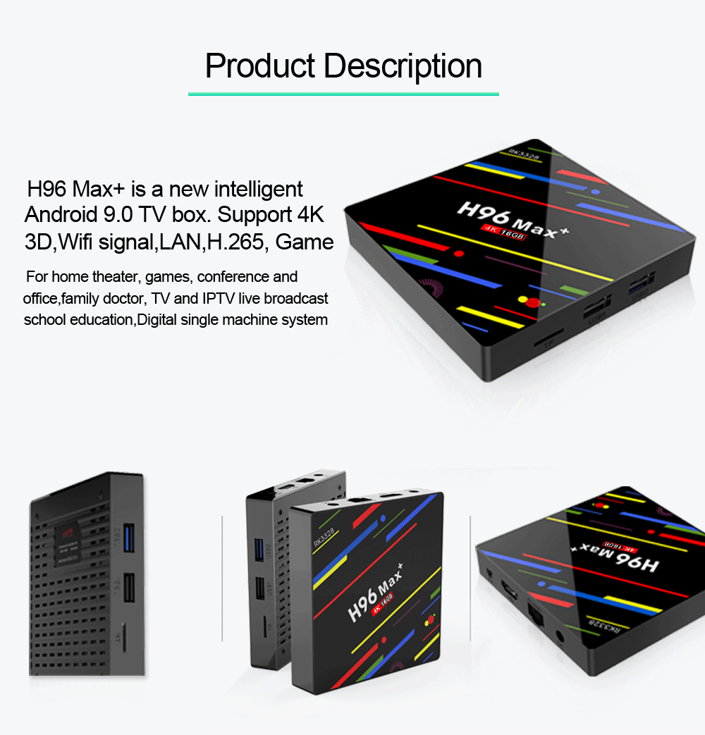 TV Box H96 Max + TV 2G 16G Android 9 - Ref 3423361 Image 8