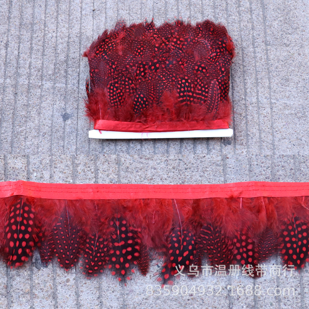 温册羽毛销售配饰珍珠毛布边多色可选 舞台演出配饰生产耳环配饰详情图14