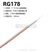 RG178 50-1��y���� �͸ߜ��ط��� ��ɫ͸��OD1.8 RFͬ�S��