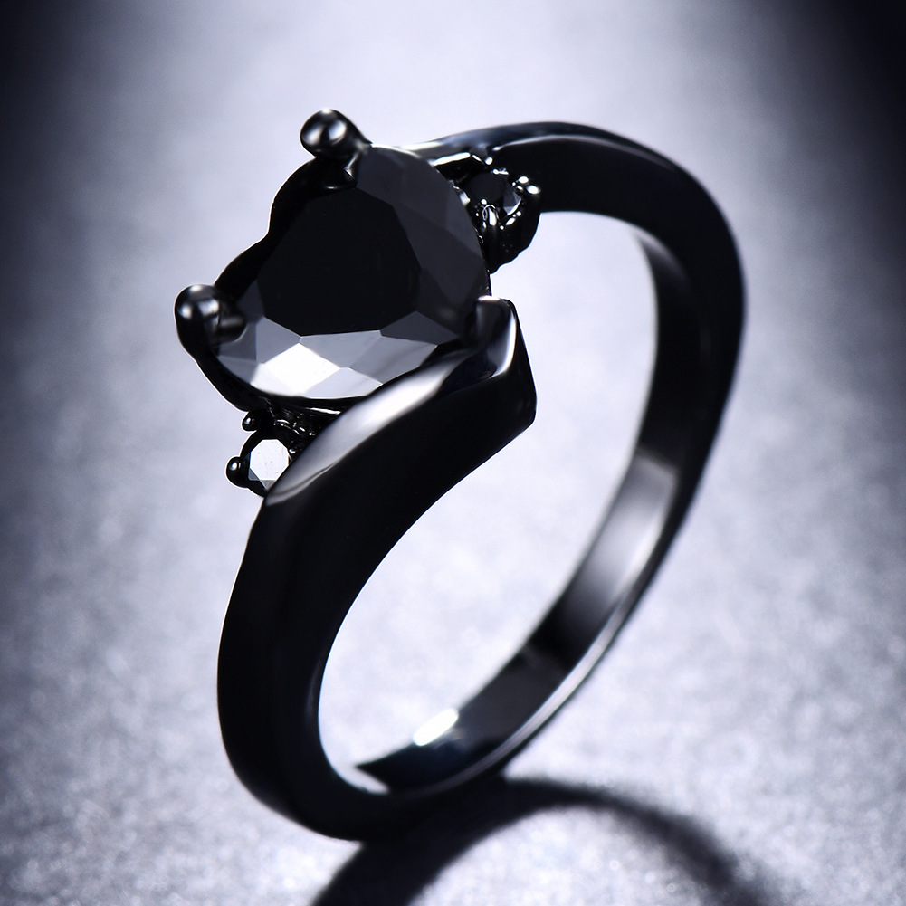 Classic Style Streetwear Heart Shape Copper Inlay Zircon Rings display picture 2