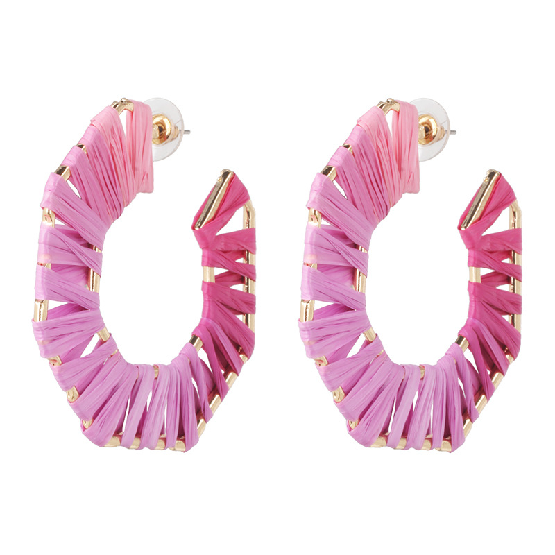 Mode Forme C Pierres Précieuses Artificielles Des Boucles D'oreilles Boucles D'oreilles display picture 3