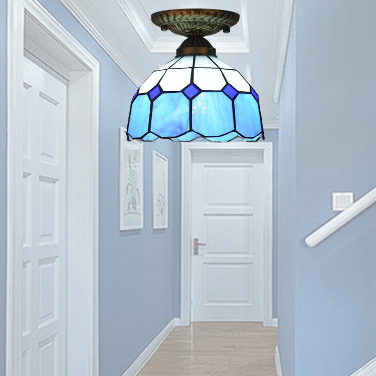 【特价促销】地中海走廊吸顶灯玄关过道小吸顶灯玻璃灯饰厂家直销|ms