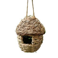 Grass Weaving Bird House Early Childhood Handicraft DIY Bird Supplies Bird Cage Outdoor Pastoral Garden Courtyard Simulated Bird Nest
