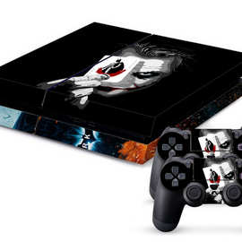 欧美热销PS4游戏机贴纸小丑蝙蝠侠时尚PS4保护膜skin个性化图片