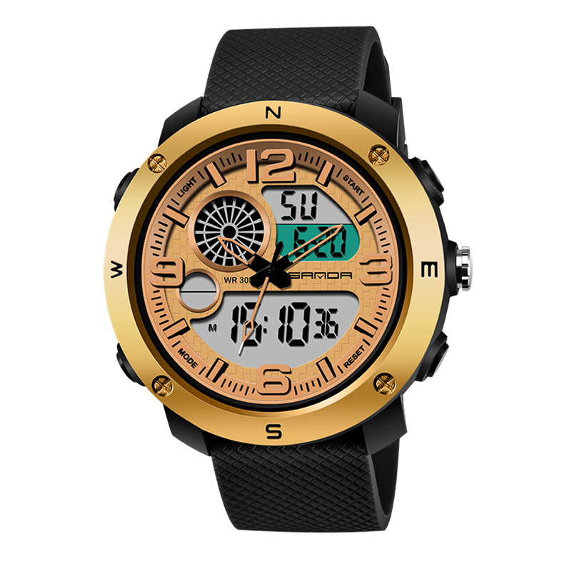 SANDA 762 reloj electrónico Reloj de estudiante para hombre Moda juvenil impermeable luminoso deportivo para hombre estilo coreano