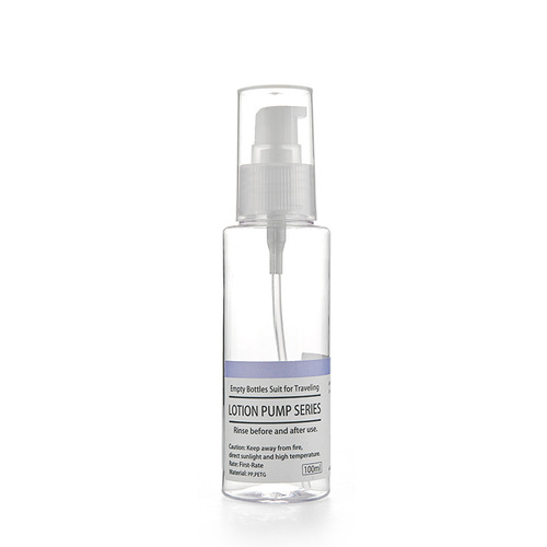 100ml lotion bottle pet transparent press plastic bottle cosmetics refill bottle hand sanitizer shampoo empty bottle