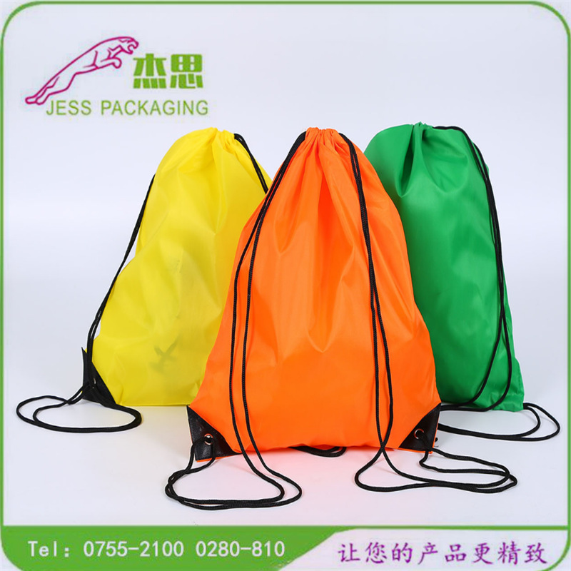 设计新款色丁布抽绳双肩束口袋潮流旅行迷你收纳背包量大从优