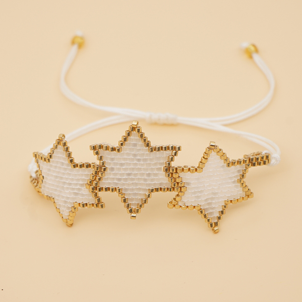 Neue Mode Miyuki Handgewebte Sechseckige Stern Muster Armband display picture 42