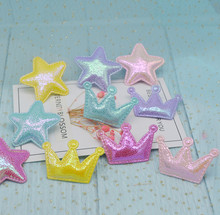 手工diy韩版发饰品服装pu五角星星皇冠材料 儿童头饰礼品装饰配件