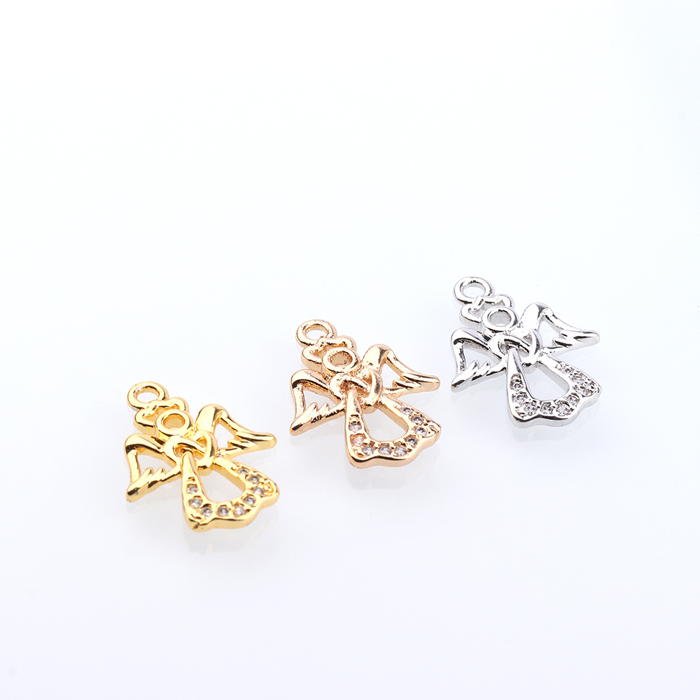 Angel Pattern Copper Zircon Angel