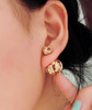 Matte double-sided earrings, Korean style