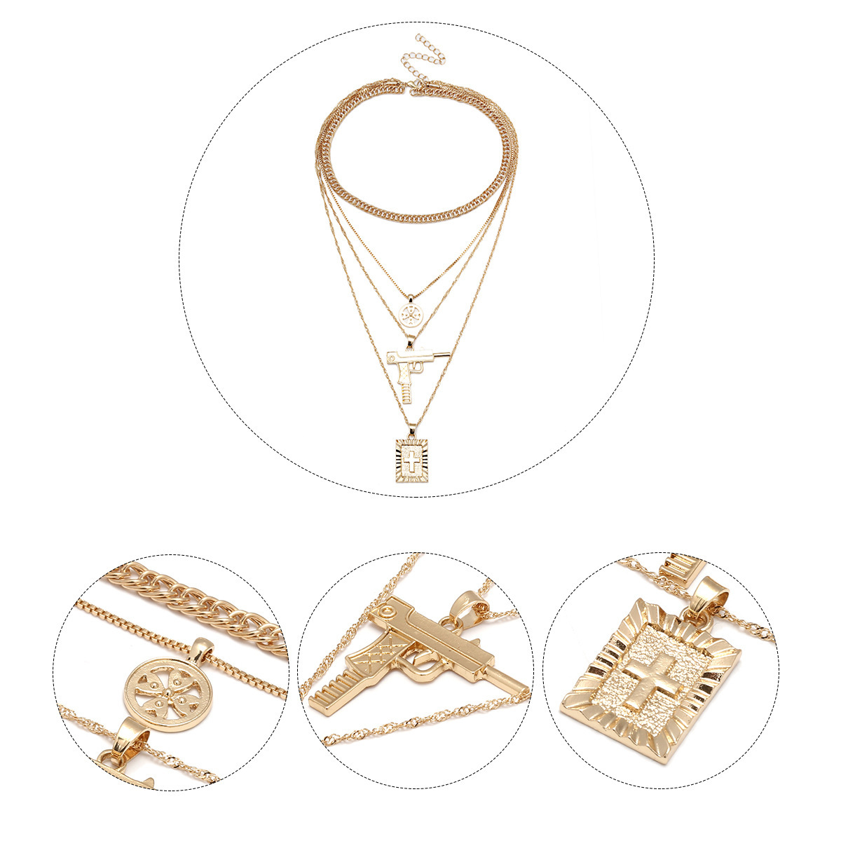 Cross Necklace Gold