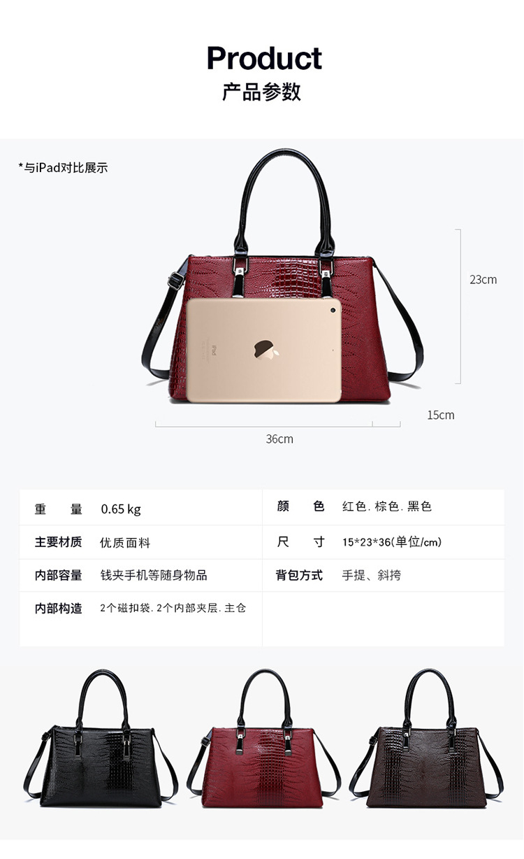 Wholesale New European And American Fashion Handbag Lizard Pattern  Shoulder Bag Women's Bag Cross-border Autumn Women Bag display picture 7