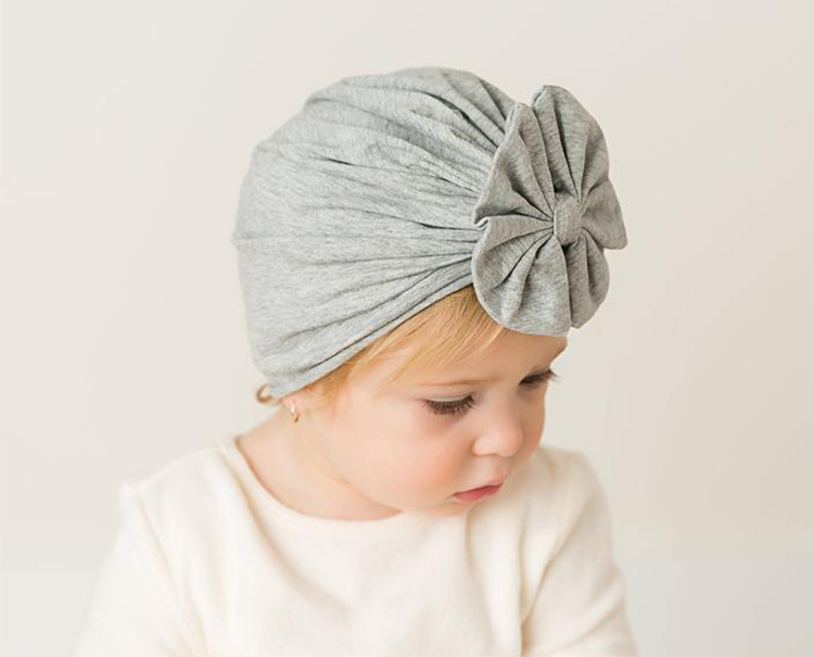 Children's Solid Color Hats Bowknot Caps Solid Color Tire Caps Wholesale Nihaojewelry display picture 2