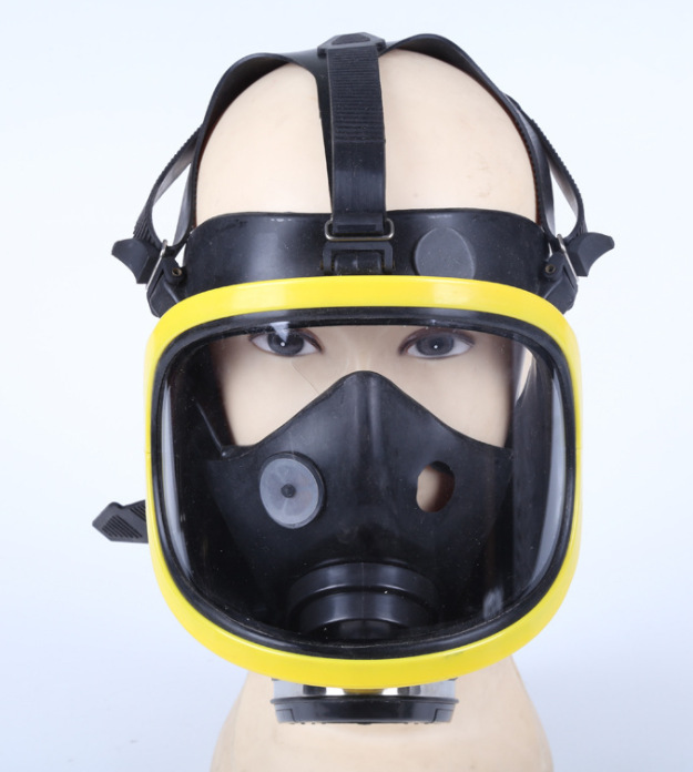 阿斯安双罐式防毒面具橡胶过滤式全面罩喷漆防尘防化学全面具