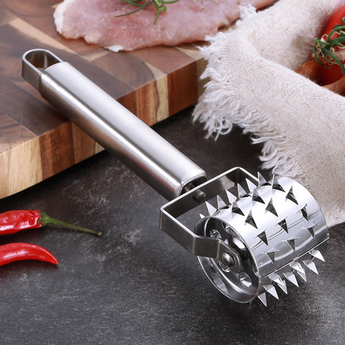 Stainless steel 430 steak hammer, loose meat needle, household meat tenderizer, punching hole, tendon breaker, hammer, meat hammer, meat inserting needle