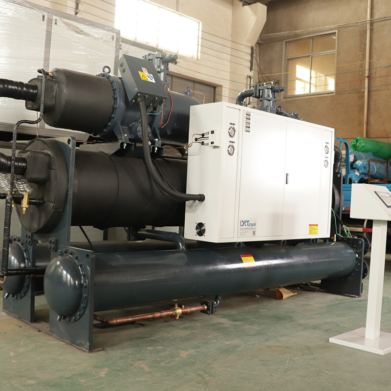 螺杆式冷水机 组铝氧化专用螺杆机组 低温盐水机组工业螺杆机组