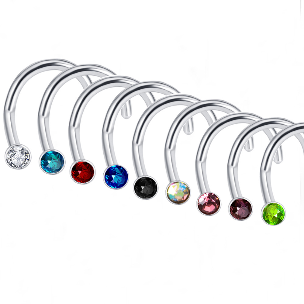 16G labret stud size and finish detail