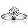 Fashionable wedding ring for beloved, city style, one carat