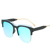 Metal retro square trend glasses solar-powered, sunglasses, Amazon, European style, wholesale