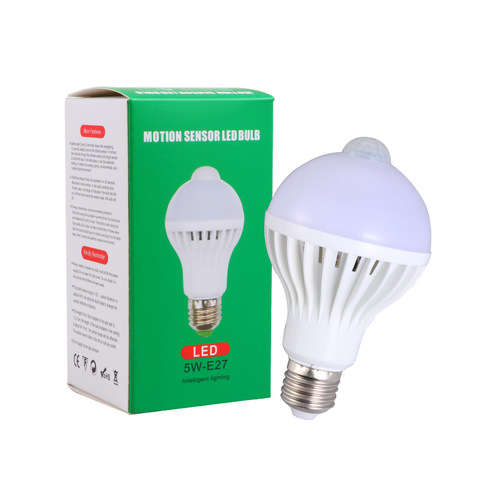 Infrared human body induction light bulb intelligent delay LED bulb light home living room corridor highlight lighting bulb