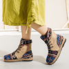 High ethnic low boots, trend of season, ethnic style, cotton and linen, wholesale