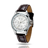 NARY/Kerry brand watch men's fake three night light waterproof belt quartz watch 6050