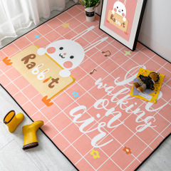 Nordic Cartoon Animal Large Carpet Water-Absorbent and Wear-Resistant Door Mat Living Room Bedroom Entrance Foot Mat Bay Window Mat