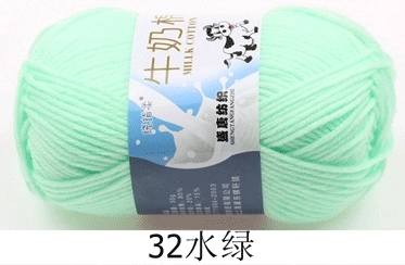Пряжа Milk Cotton — моток 5-слойная средней крупности, 50 г, доступно 91 цвета