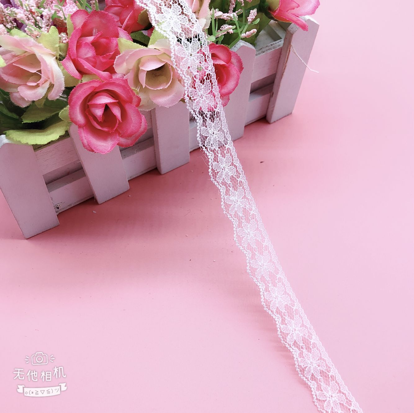 现货手工diy辅料经典六叶花1599-1宽度1.5公分单边无弹蕾丝花边