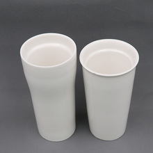 陶瓷水杯盎司杯咖啡 茶水 纯白加厚双层 长杯子可加LOGO