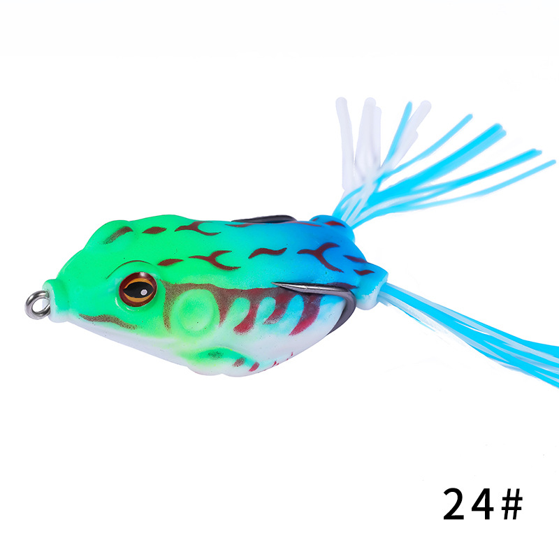 Lifelike Frog Lures 10 colors Soft Plastic Frog Lures  Fresh Water Bass Swimbait Tackle Gear