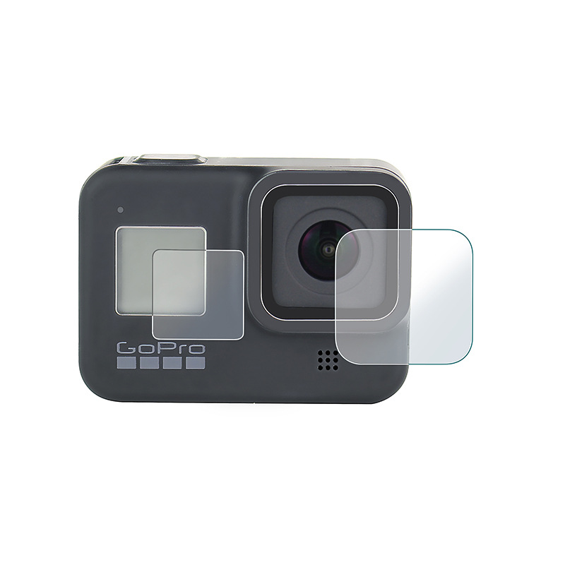 GoPro9耐磨防刮9H貼膜 HERO8高清防水滴前後鏡頭屏保護鋼化膜現貨
