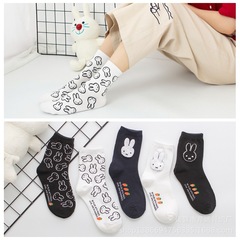 東大門潮流款兔子中筒女襪 圈圈紗立體感卡通襪日系新品硬貨潮襪