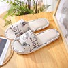 Four seasons linen cotton slippers Female home room, floor anti -slip male EVA home use couple pastoral manufacturer quietness