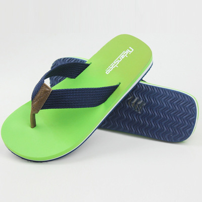 Customized Fuzhou Manufactor high quality Webbing Pinch Men's sandals  leisure time Gradient color Sandy beach Man slipper